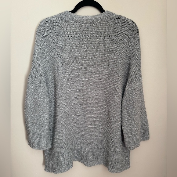 Aerie Chunky Knit Slouchy Oversized Cardigan Women’s Medium Grey Open Front - Picture 2 of 5